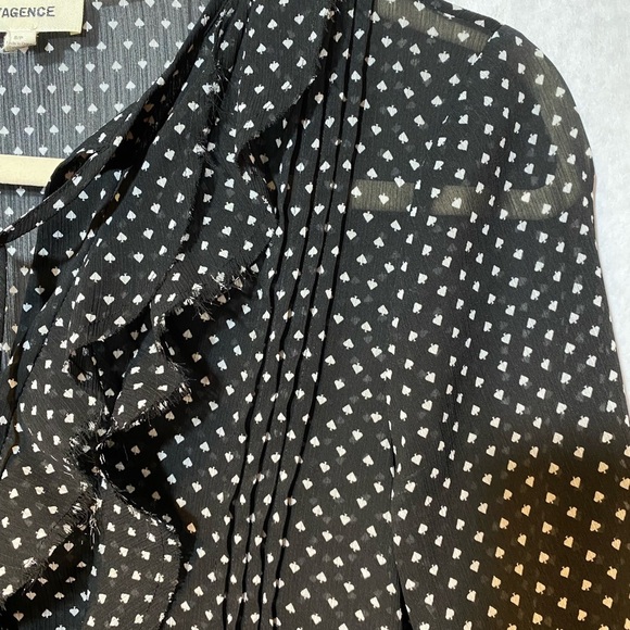 L’agence Tabitha Ruffled Spade Top Size S/P - Picture 9 of 10